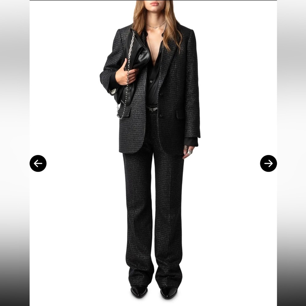 NWT Blue Zadig & Voltaire Viva Car Shimmer Blazer - Picture 9 of 10